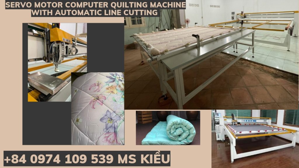 Servo motor computer single needle quilting machine with automatic line ...
